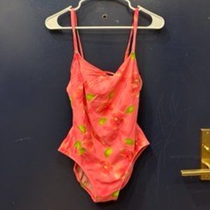 Vintage Laceup One Piece bathing suit / bodysuit